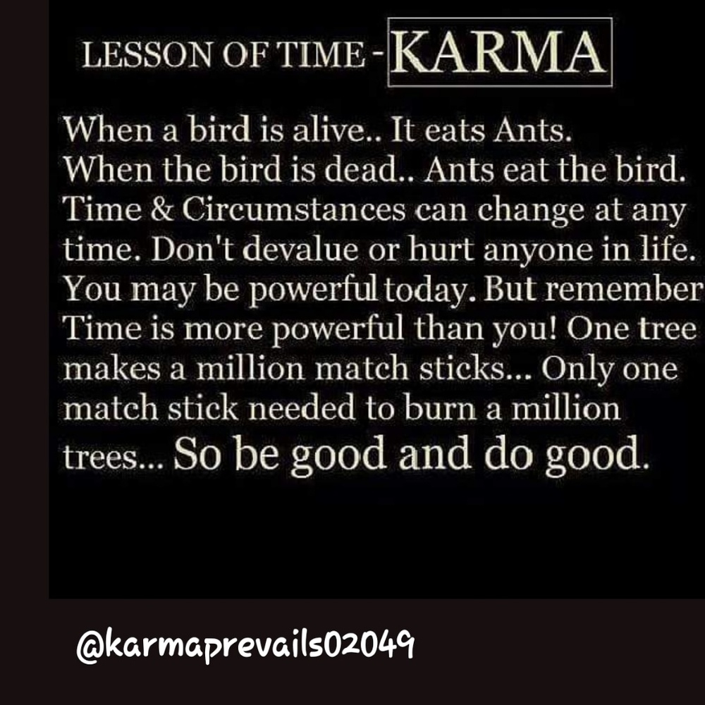 What goes around comes around
